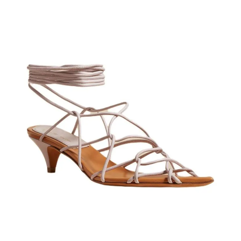 KHAITE Arden Strap Sandals Women's Light Purple-2