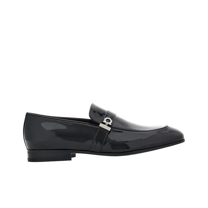 FERRAGAMO Gancini Patent-leather Loafers-1