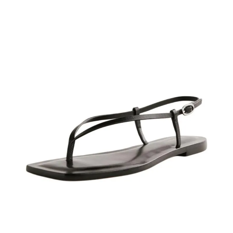 REFORMATION Vincenza Strap Sandals Women's Black-2
