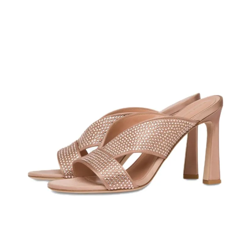 ALBERTA FERRETTI Slide Slippers 9.5cm Women's Nude-3