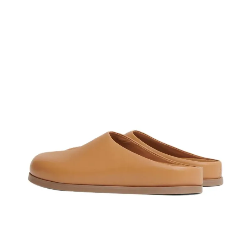 MANSUR GAVRIEL Closed Toe Slippers, Birkenstock Shoes Women's Brown-3