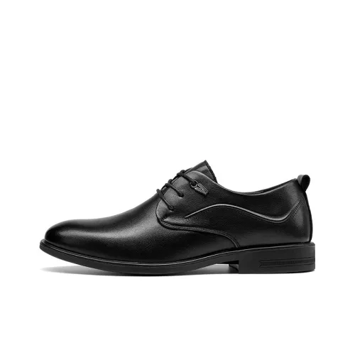 JOSINY Dress Shoes Men Low-Top Black