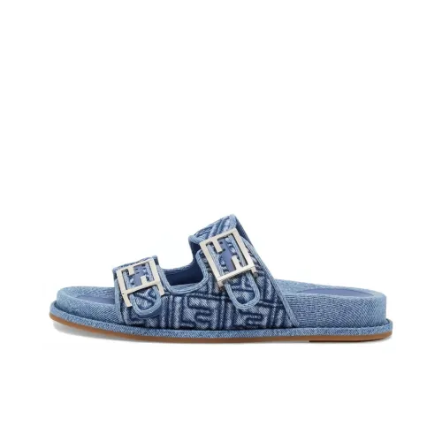 FENDI Women's Feel Slide 'FF Baguette - Blue Denim'