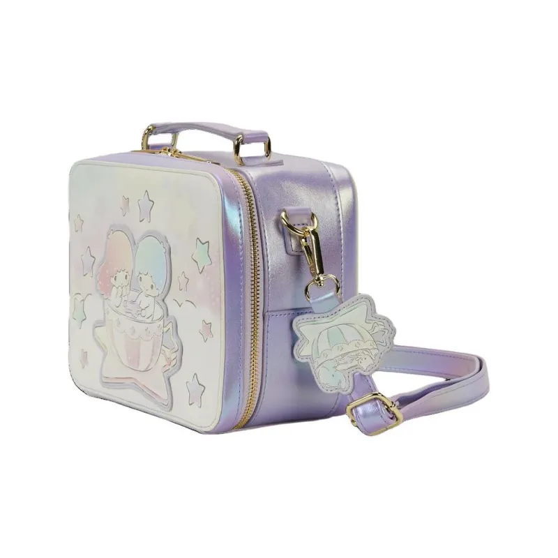 Sanrio LittleTwinStars X Loungefly Collaboration Artificial Leather Handbag Shoulder Bag Crossbody Bag Women's Purple-1