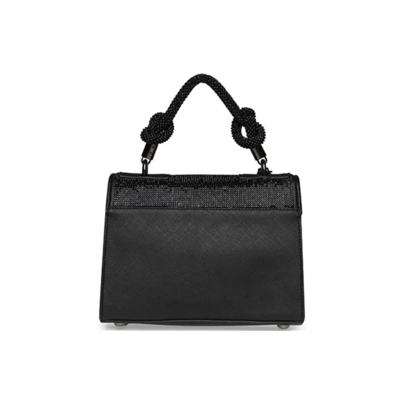 STEVE MADDEN Polyester Shoulder Bag Crossbody Bag Handbag Small Size Women's Black/Silver-3