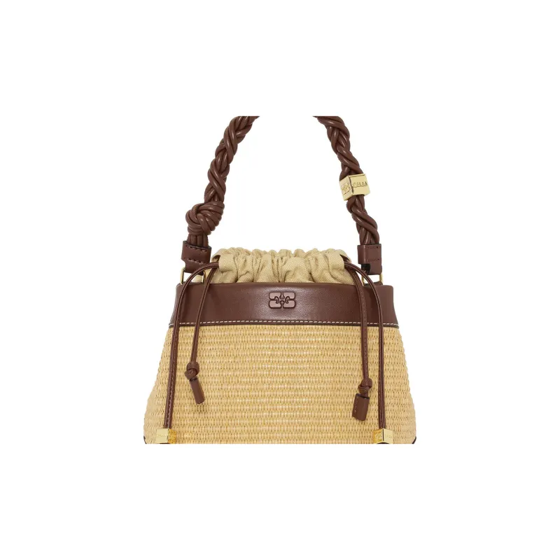 GANNI Polypropylene Pp Handbag Women's Natural & Brown-2