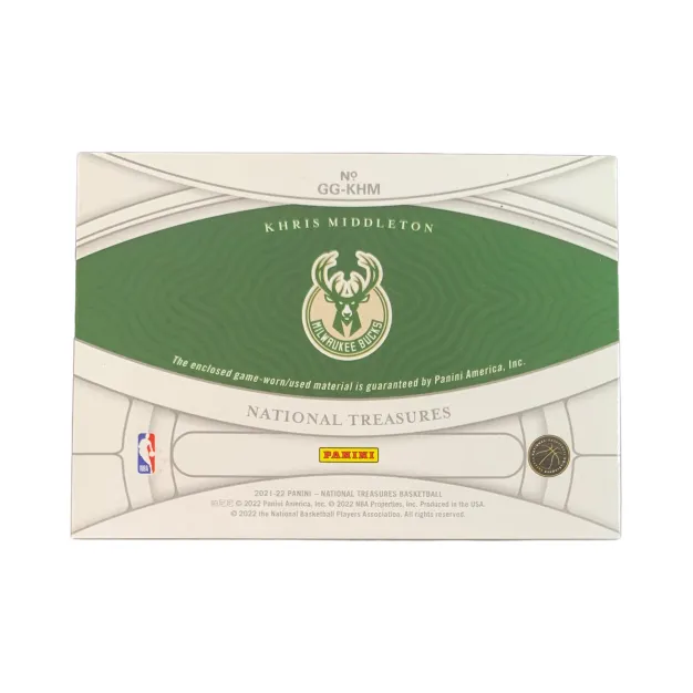 PANINI 2021 22 National Treasures, Chris Middleton, Small Window Jersey 76/99, Card Pass Through Sports Cards 1 Pc-1
