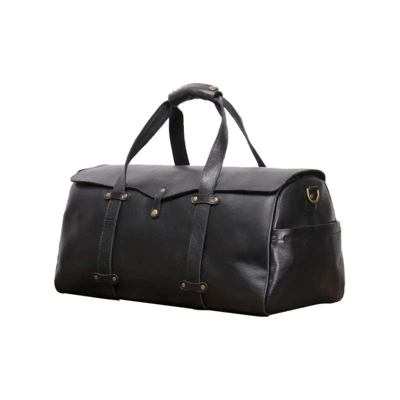 ROSEROOEN Top Grain Cow Leather Handbag Regular Unisex Coffee/Black-7