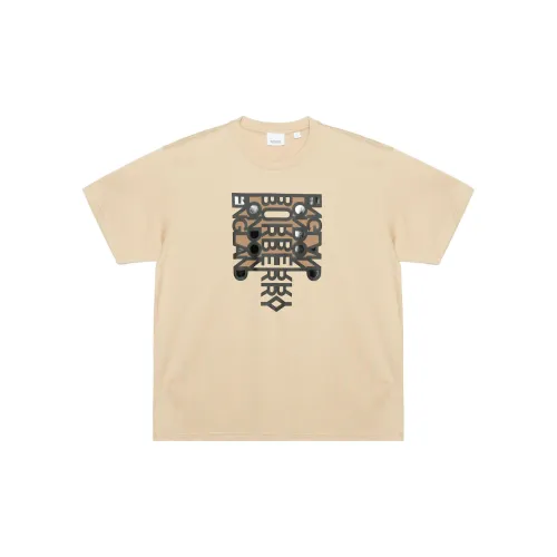 Burberry T-Shirts Men Soft Yellow Brown