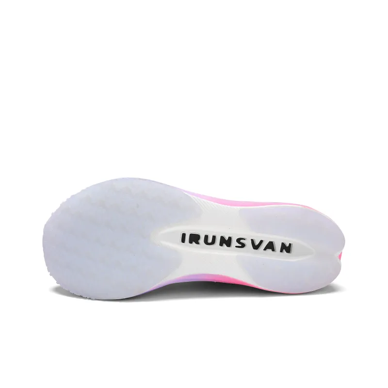 IRUNSVAN Low-Top Running Shoes Unisex Neon Pink Gradating Purple-1