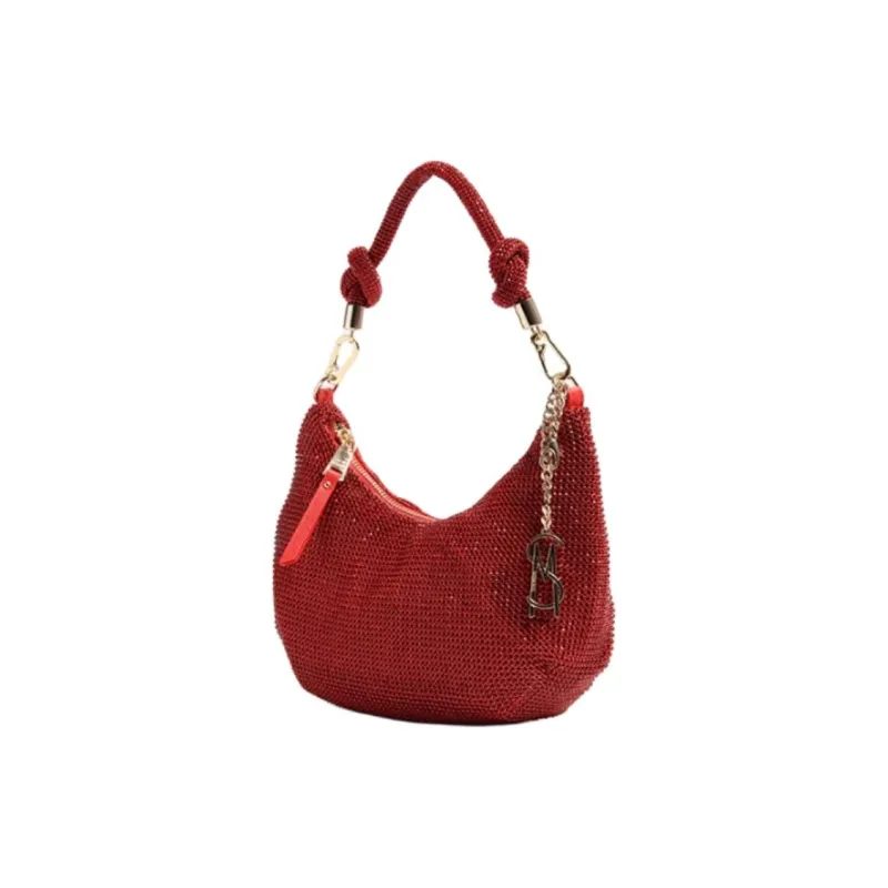 STEVE MADDEN PU Shoulder Bag Regular Women's Silver/Black/Red-9