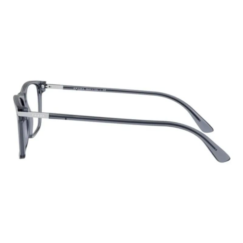 PRADA Plastic Metal Square Eyeglass Frames Men's Gray-2