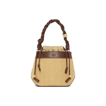 GANNI Polypropylene Pp Handbag Women's Natural & Brown