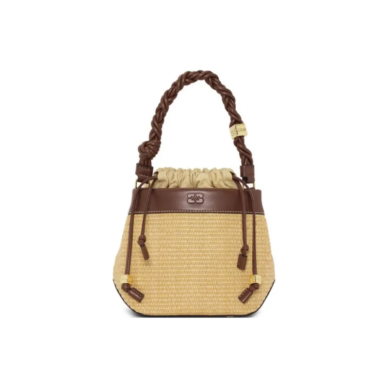 GANNI Polypropylene Pp Handbag Women's Natural & Brown-0