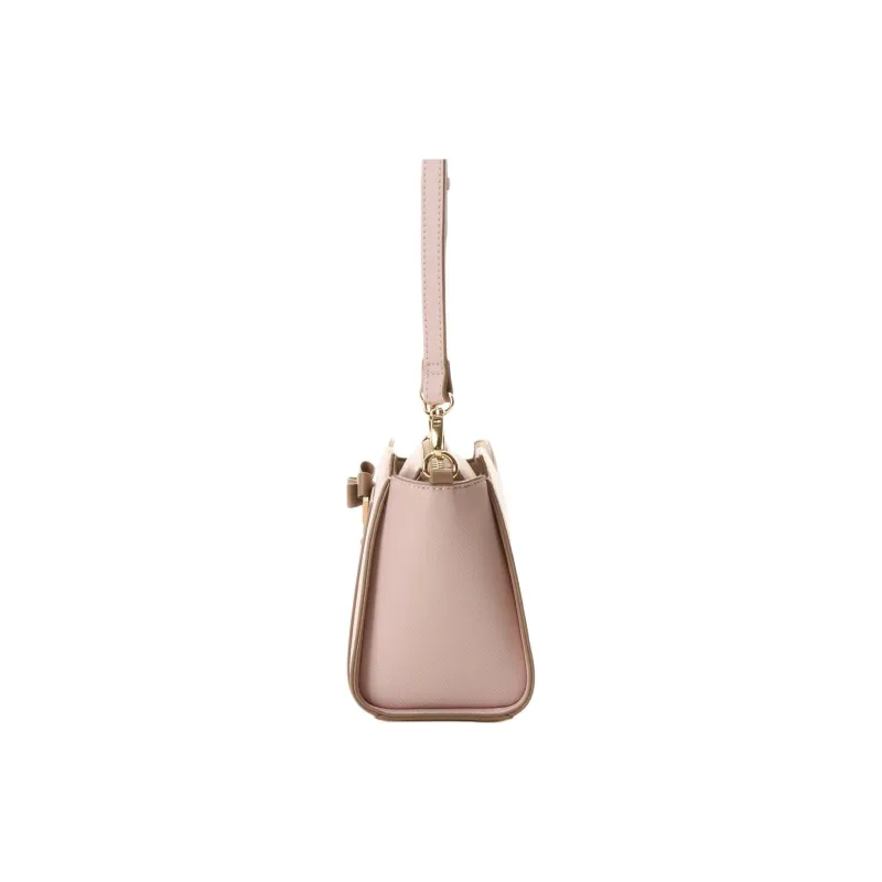 SAMANTHA THAVASA Synthetic Leather Shoulder Bag Women's Pink Beige-3