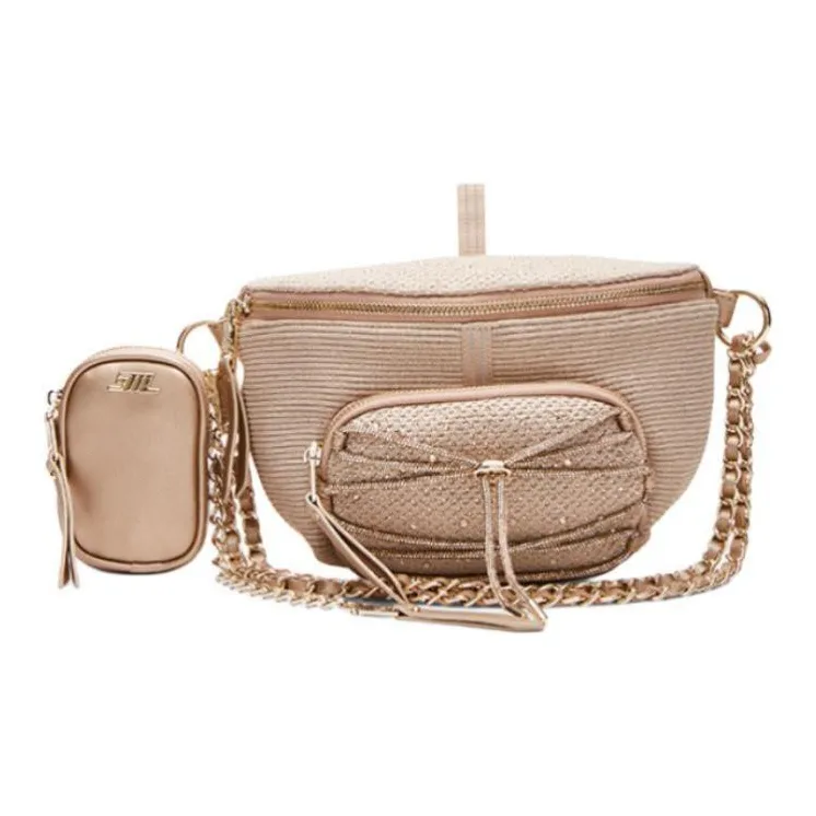 STEVE MADDEN Polyester With PU Handbag Shoulder Bag Crossbody Bag Small Size Women's Black/Nude-6