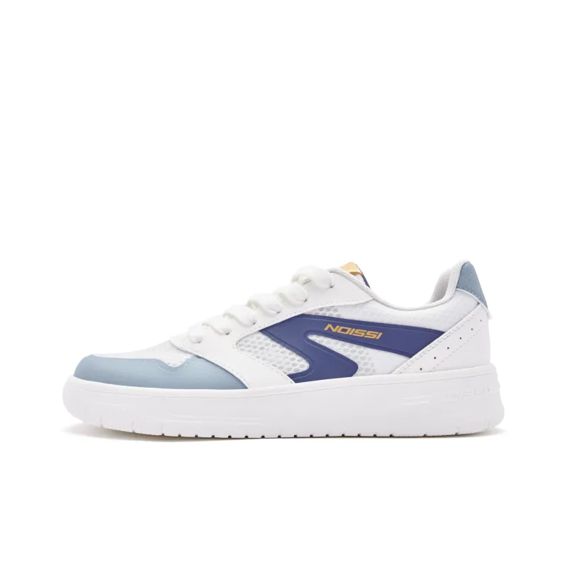 QIAODAN Skateboard Shoes Men Low Top White Blue-0
