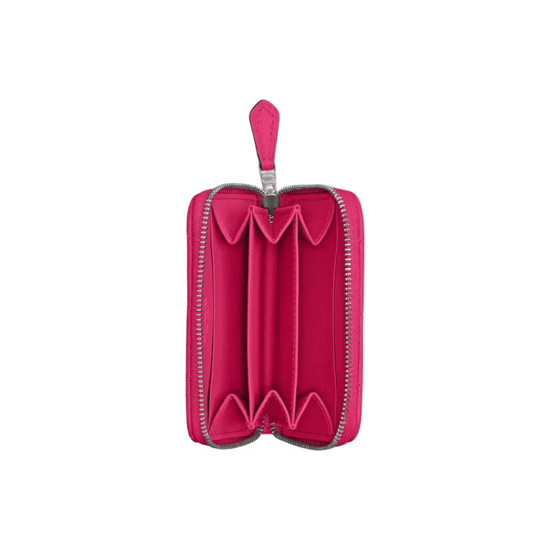 COACH Zip Around Nappa Leather Coin Purses Wallets Small Size Women's Dragon Fruit Red-2