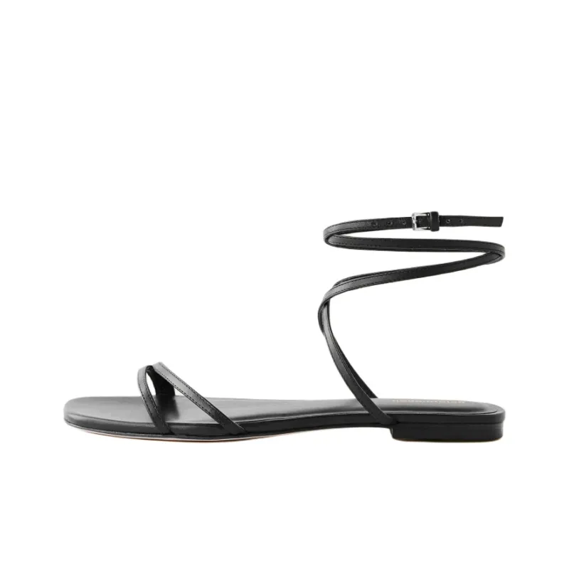 REFORMATION Magalie Strap Sandals Women's Black-0