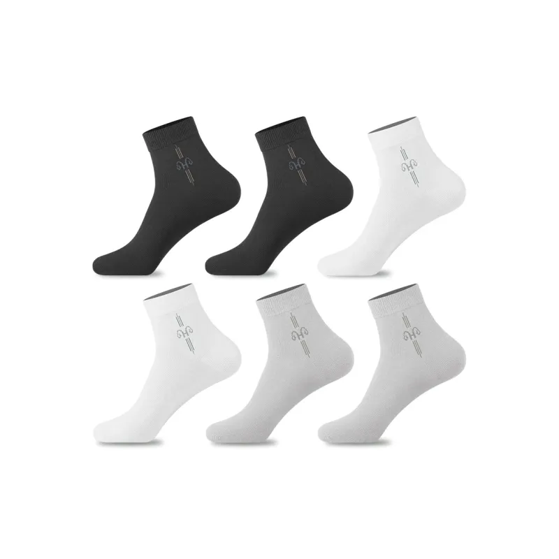 H YXIANG Mid Calf Socks Men's 6 Pack-4