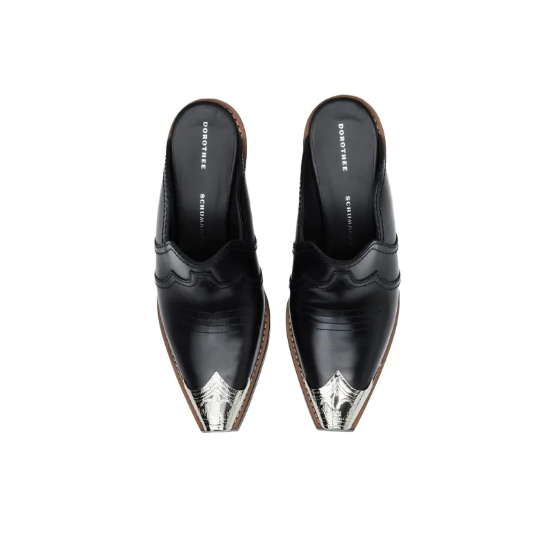 DOROTHEE SCHUMACHER Closed Toe Slippers 5cm Women's Black-4