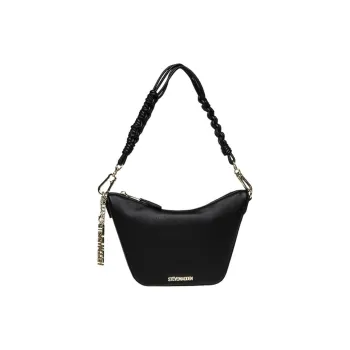 STEVE MADDEN PU Leather Crossbody Bag Shoulder Bag Medium Size Women's Black/Khaki