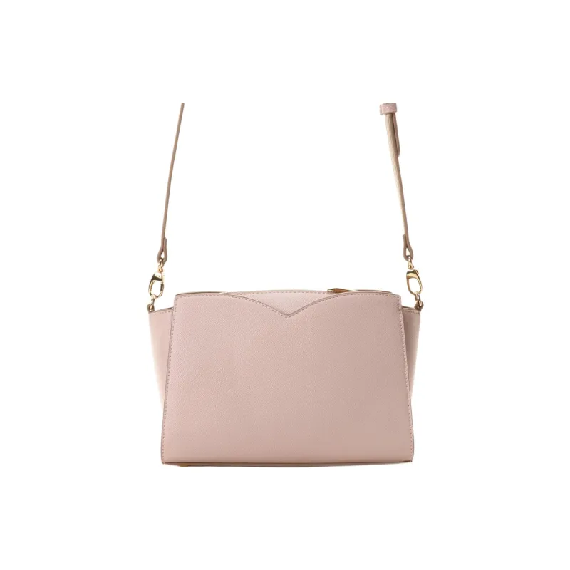 SAMANTHA THAVASA Synthetic Leather Shoulder Bag Women's Pink Beige-4