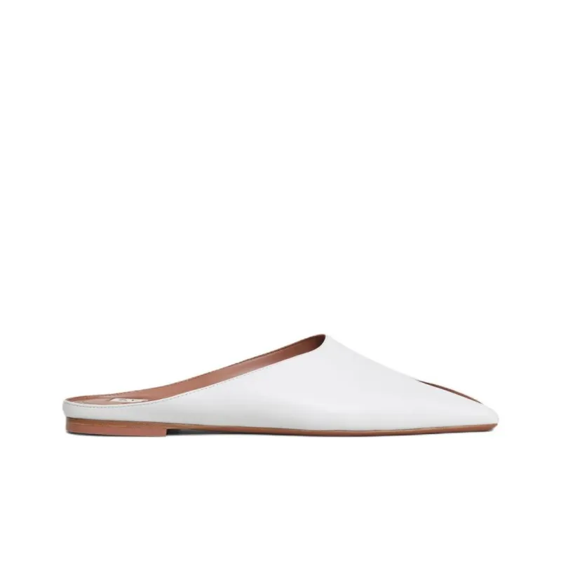Alaia Slide Slippers Women's White-1