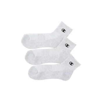 Champion SS24 Mid Calf Socks Men's 3 Pack Silver Gray