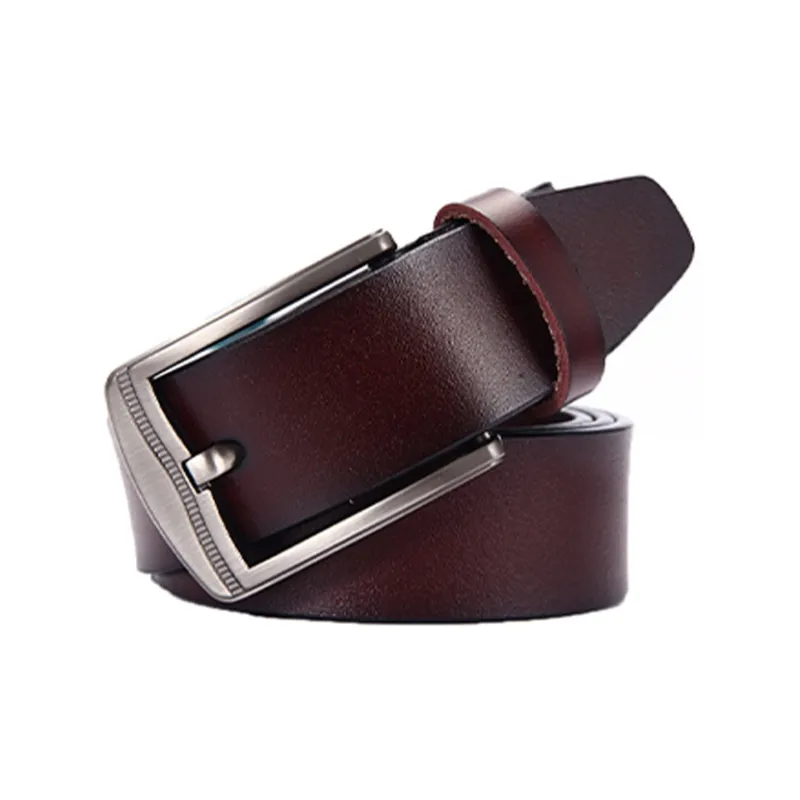 AAJF Pin Buckle Business Wide Leather Cow Split Leather Leather Belts Men's 3.5cm-3