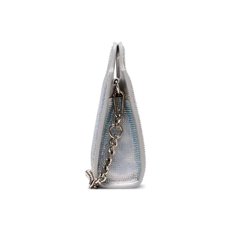 STEVE MADDEN PU Leather Shoulder Bag Crossbody Bag Handbag Medium Size Women's Silver-3