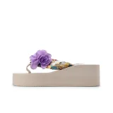 7356 Beige with Purple Floral