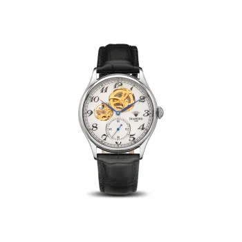 Diamond Automatic/Manual Mechanical Movement Men's Watches White Dial