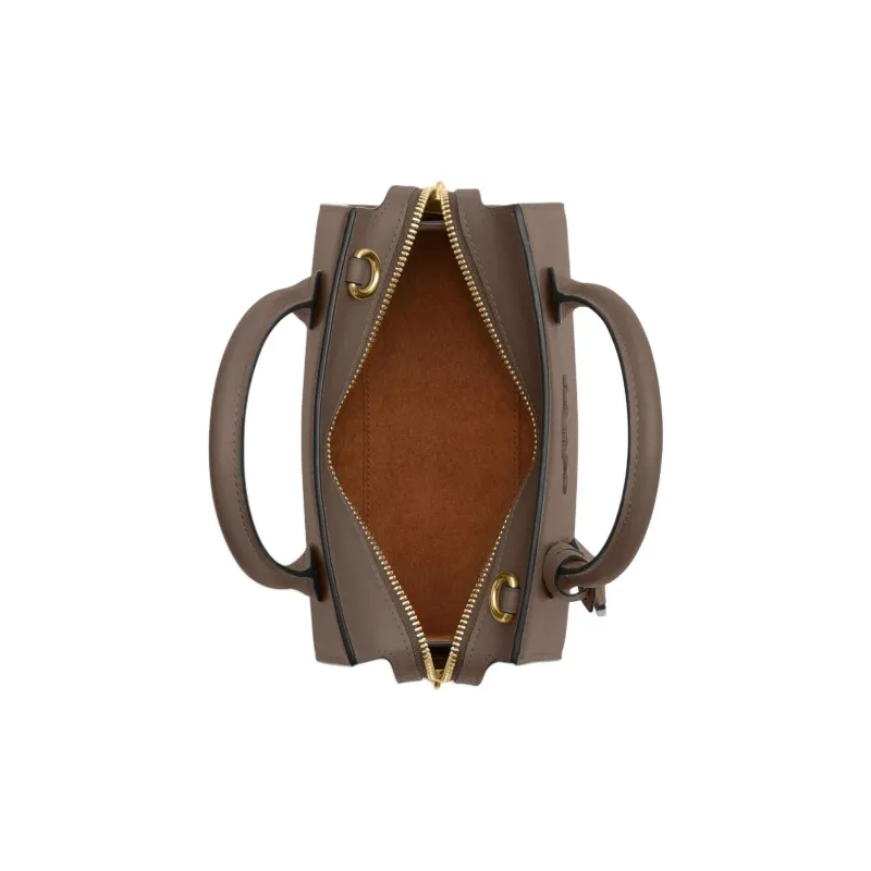 COACH Refined Calfskin Shoulder Bag, Crossbody Bag, Handbag Trumpets Women's Tan-2