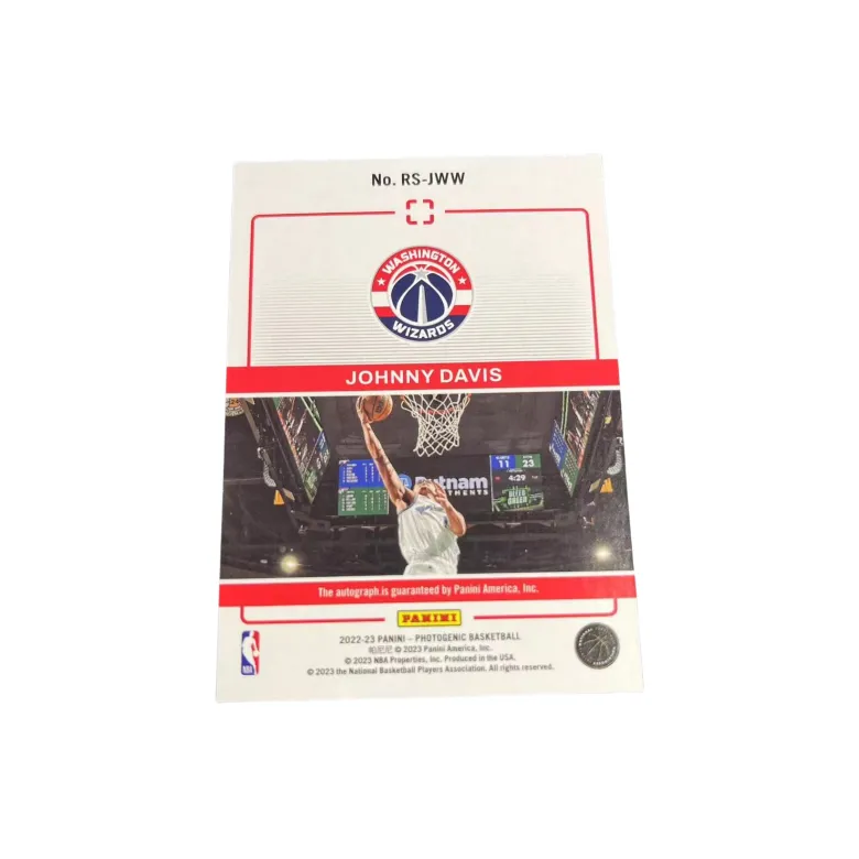 PANINI Johnny Davis 22 23 Wizards Game Used Rising Stars Signature Player Card Access Pass Sports Cards 1 Pc-1