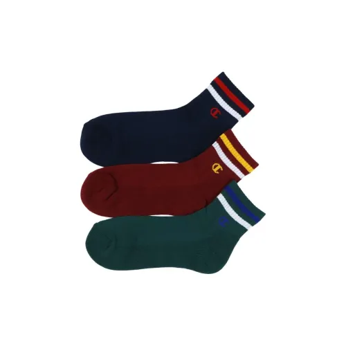 Champion SS24 Mid-Calf Socks Men's 3 Pack Mixed Color