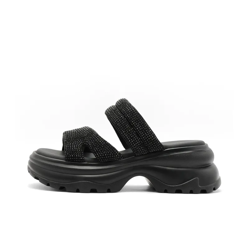 Senda Slide Slippers Women's Sticker Leather Shoes-10
