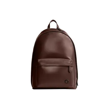 COACH Zhen Paper Leather Backpack Large Size Men's Maple Color