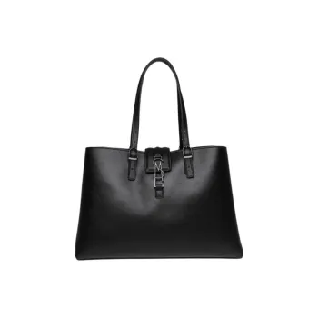 STEVE MADDEN PU Tote Bag Shopping Bag Handbag Large Size Women's Black/Light Brown