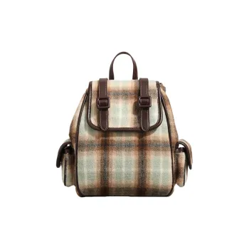 PESASRIE Fabric Portable Backpack Regular Women's Coffee