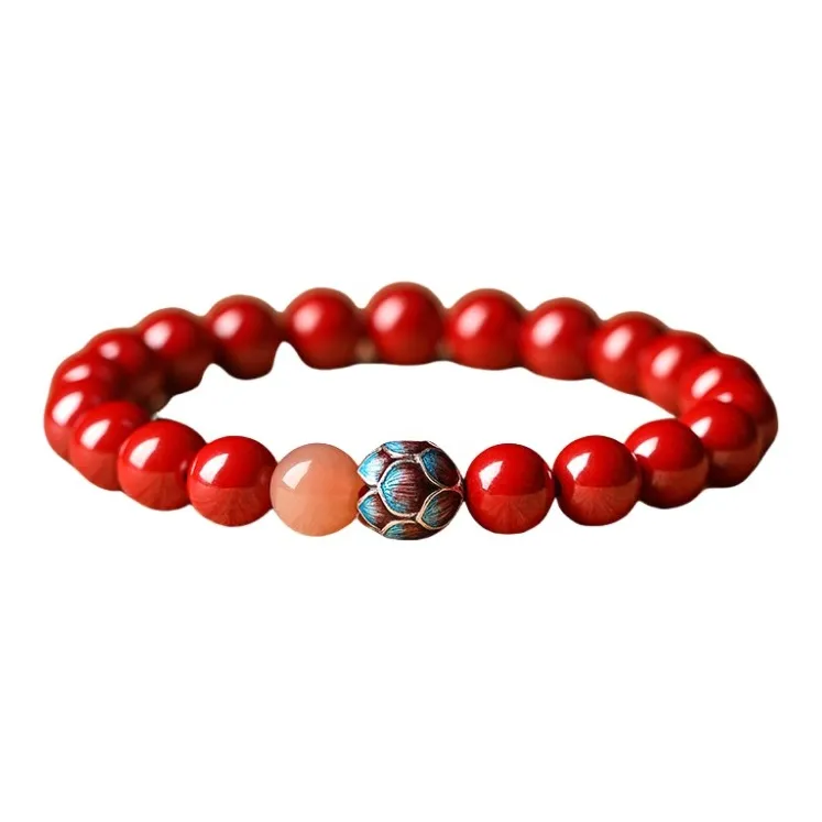 Sweet Kisses Reconstructed Cinnabar Jade Bracelets Unisex-1