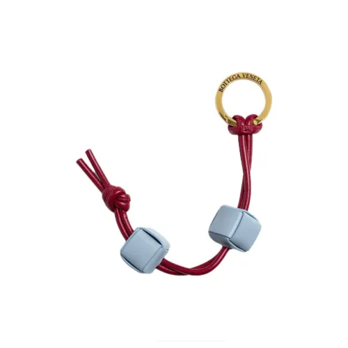 Bottega Veneta Cow Leather Key Ring Women's Burgundy & Blue