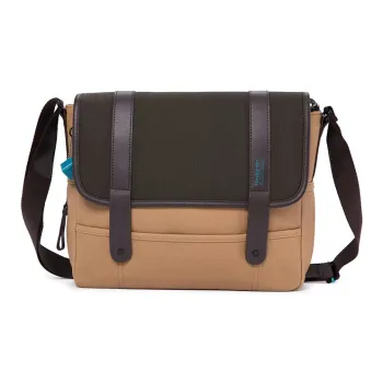 HEDGREN Polyester Shoulder Bag Crossbody Bag Medium Size Women's Reddish Brown & Khaki/Reddish Brown & Black