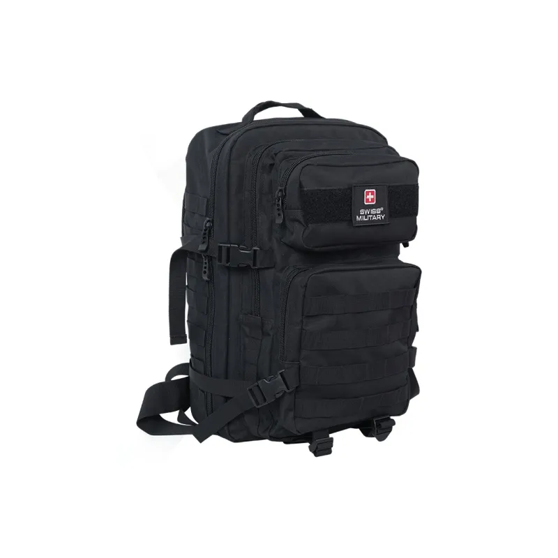 SWISS MILITARY PVC Backpack Tubas Unisex Black-0