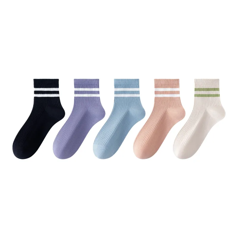 MIIOW Mid Calf Socks Unisex 5 Pack-6