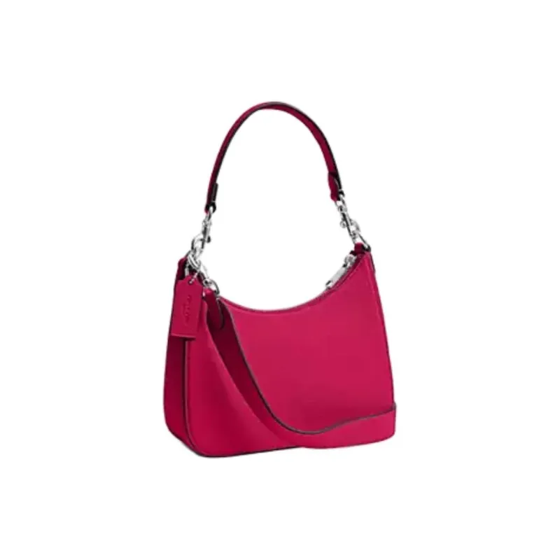 COACH Hobo Leather Shoulder Bag Crossbody Bag Handbag Medium Size Women's Dragon Fruit Red-1