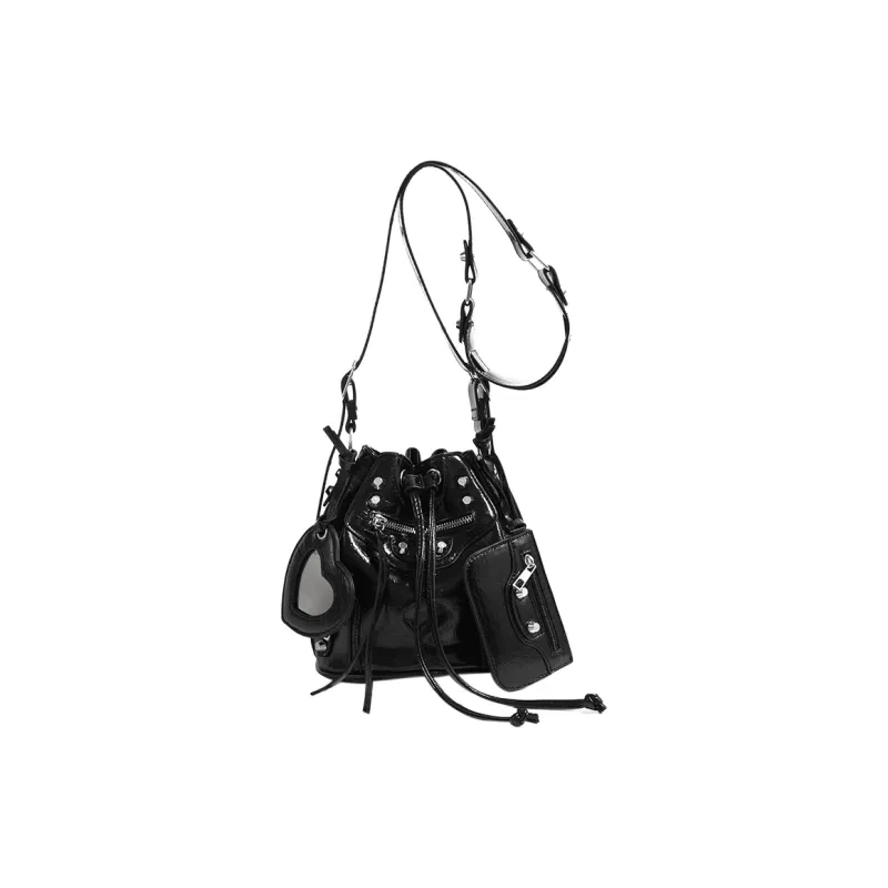 JANE KLAIN Synthetic Leather Shoulder Bag Regular Women's Silver/White/Blue-9