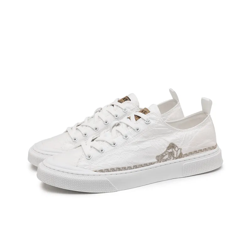 Abango Casual Shoes Men Low Top White/Black-2
