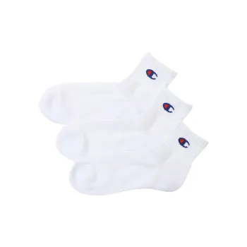 Champion SS24 Mid Calf Socks Men's 3 Pack White
