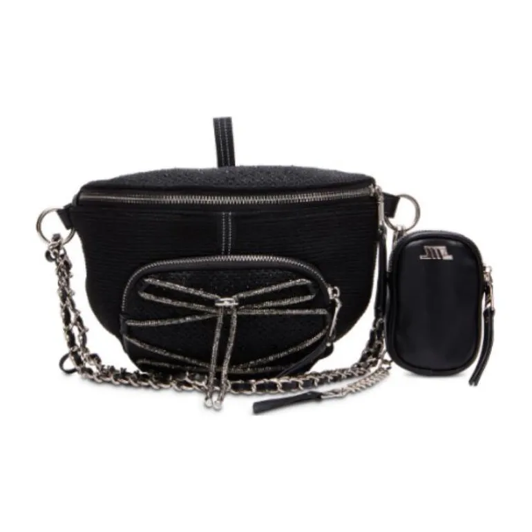 STEVE MADDEN Polyester With PU Handbag Shoulder Bag Crossbody Bag Small Size Women's Black/Nude-1